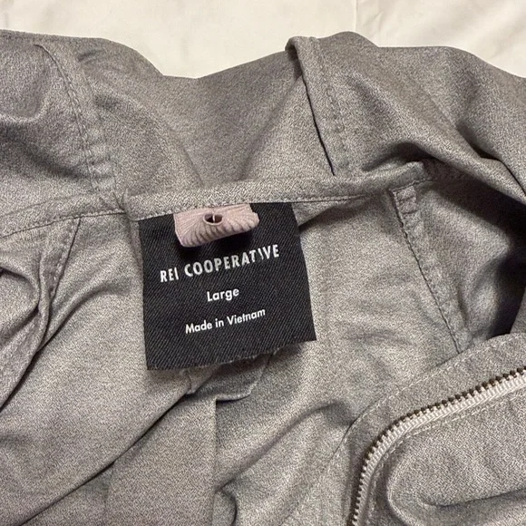REI Light Gray Windbreaker Pullover Hoodie - Picture 3 of 8